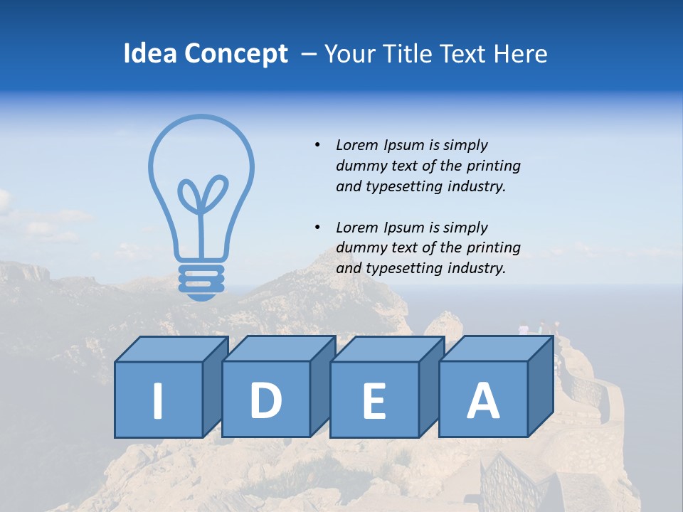 A Group Of People Walking Up A Hill Next To A Body Of Water PowerPoint Template