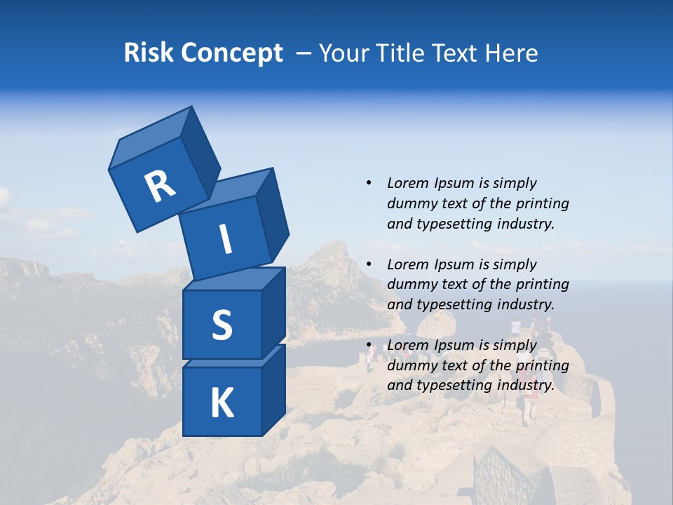 A Group Of People Walking Up A Hill Next To A Body Of Water PowerPoint Template