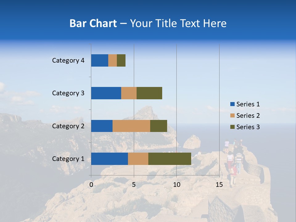 A Group Of People Walking Up A Hill Next To A Body Of Water PowerPoint Template