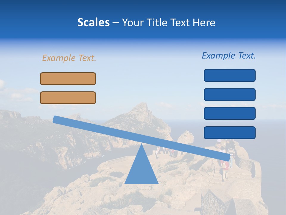 A Group Of People Walking Up A Hill Next To A Body Of Water PowerPoint Template