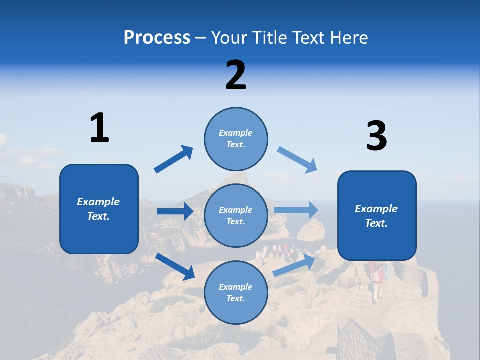 A Group Of People Walking Up A Hill Next To A Body Of Water PowerPoint Template