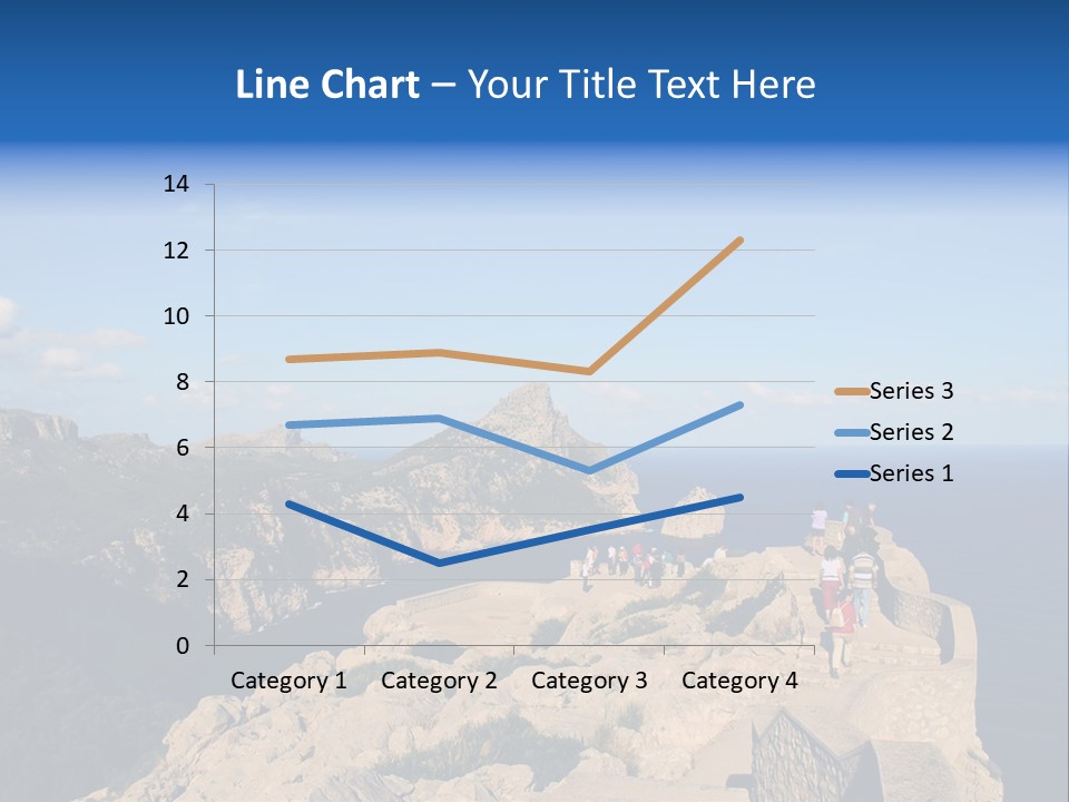 A Group Of People Walking Up A Hill Next To A Body Of Water PowerPoint Template