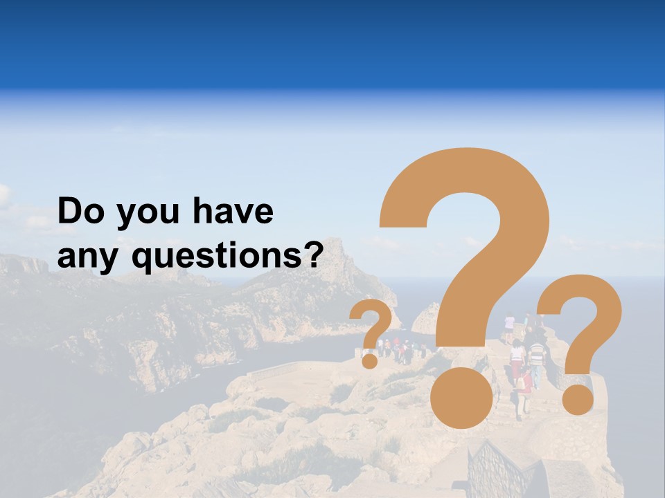 A Group Of People Walking Up A Hill Next To A Body Of Water PowerPoint Template