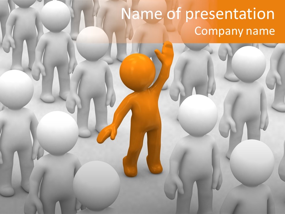 A Group Of People Standing In Front Of Each Other PowerPoint Template