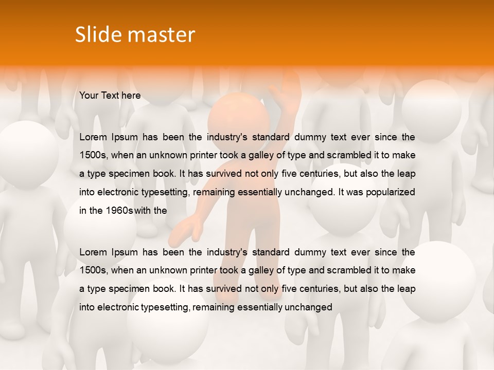 A Group Of People Standing In Front Of Each Other PowerPoint Template