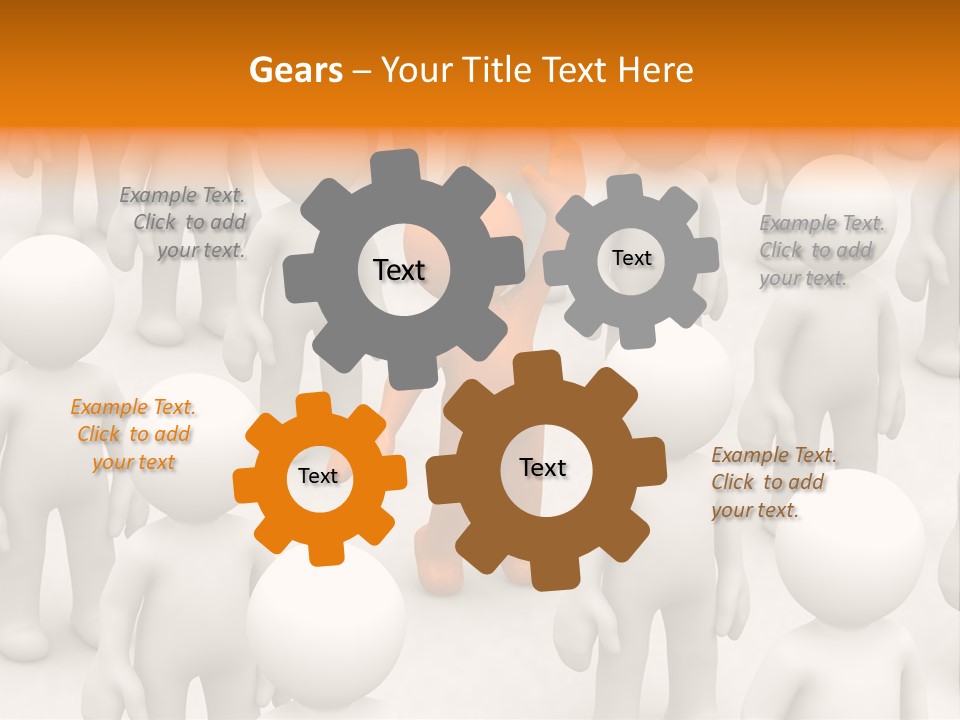 A Group Of People Standing In Front Of Each Other PowerPoint Template