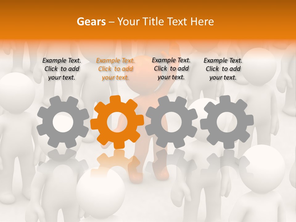 A Group Of People Standing In Front Of Each Other PowerPoint Template