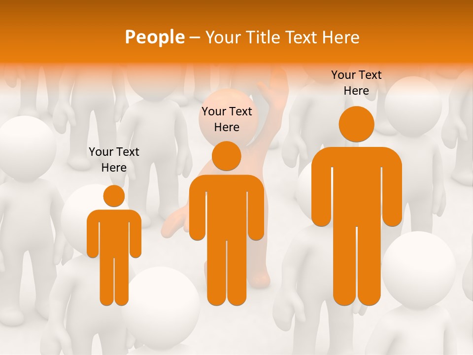 A Group Of People Standing In Front Of Each Other PowerPoint Template