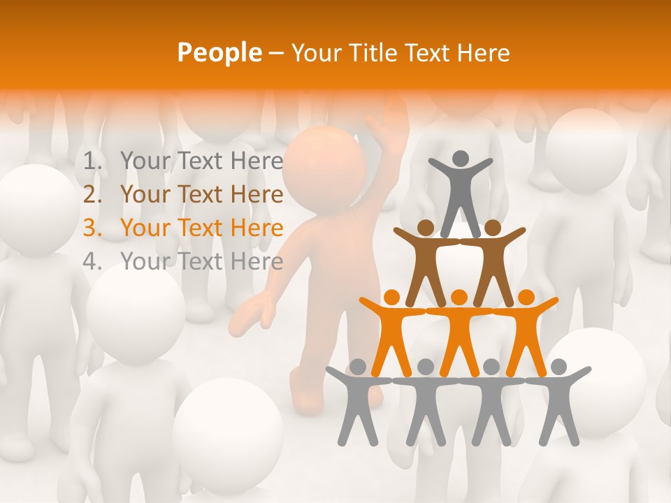 A Group Of People Standing In Front Of Each Other PowerPoint Template