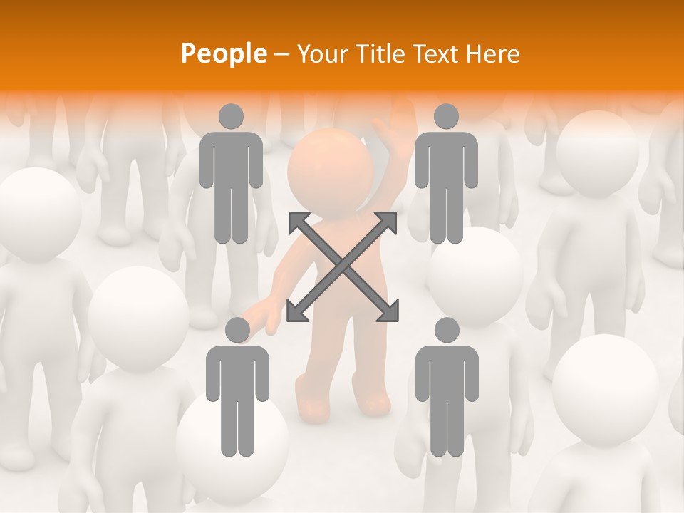 A Group Of People Standing In Front Of Each Other PowerPoint Template