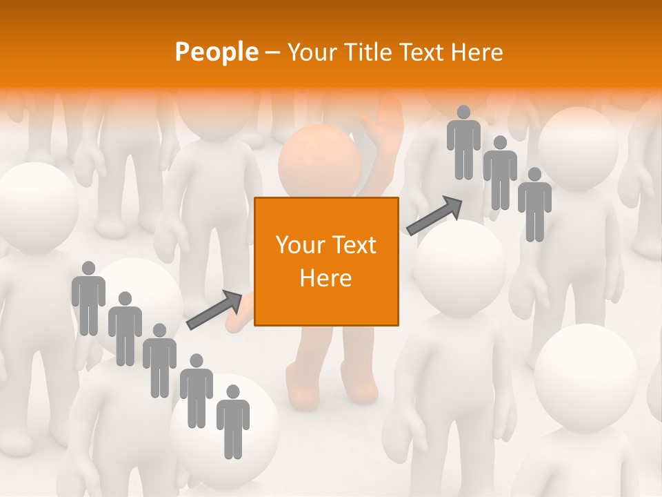 A Group Of People Standing In Front Of Each Other PowerPoint Template