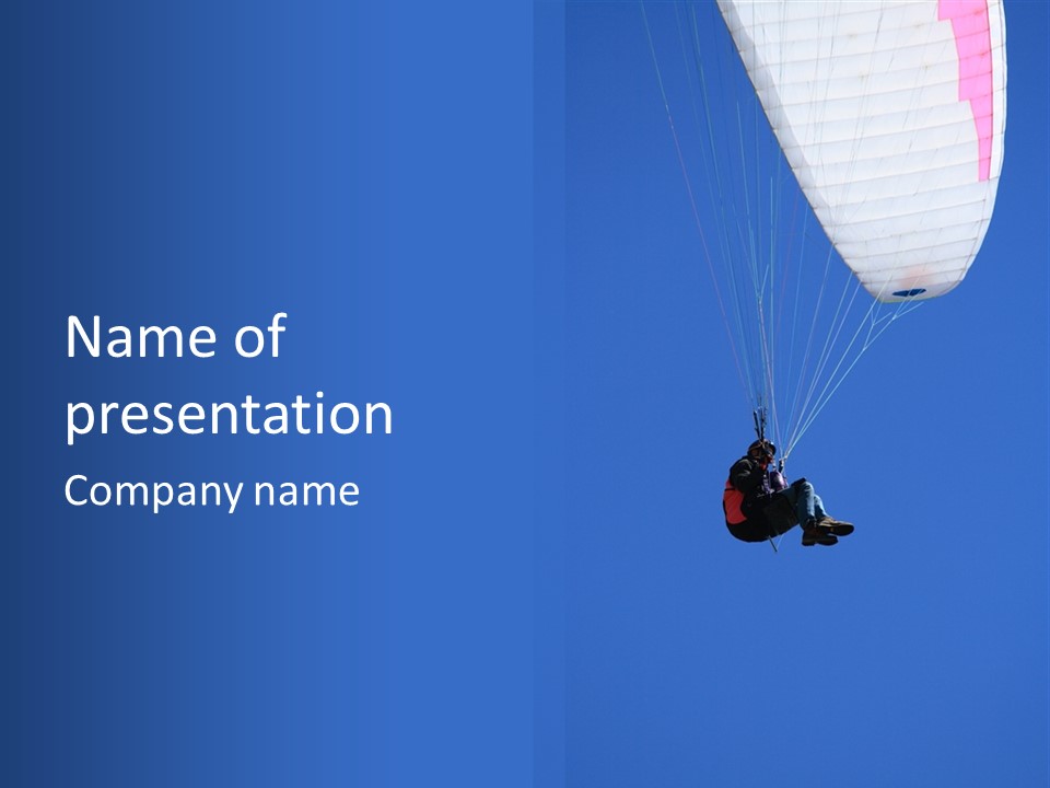 Paragliding In The Dolomites, Italy PowerPoint Template