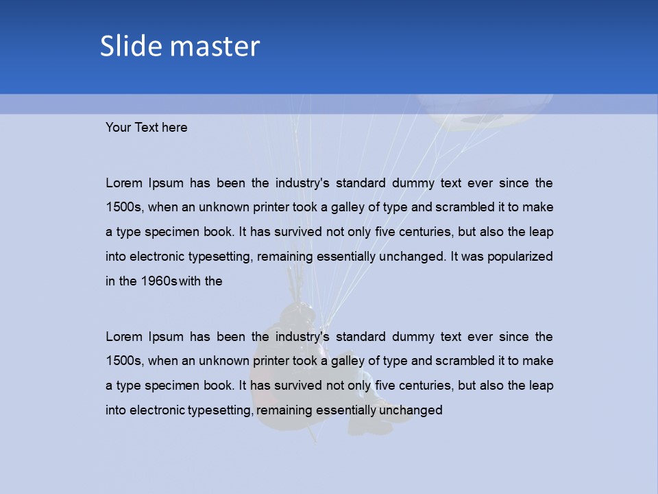 Paragliding In The Dolomites, Italy PowerPoint Template