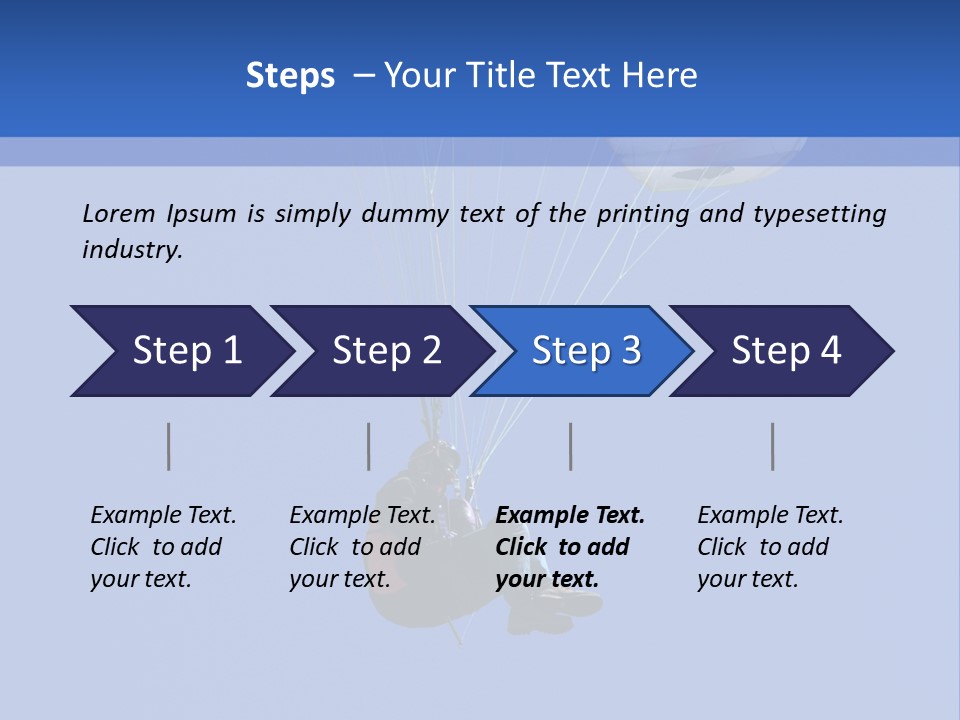 Paragliding In The Dolomites, Italy PowerPoint Template