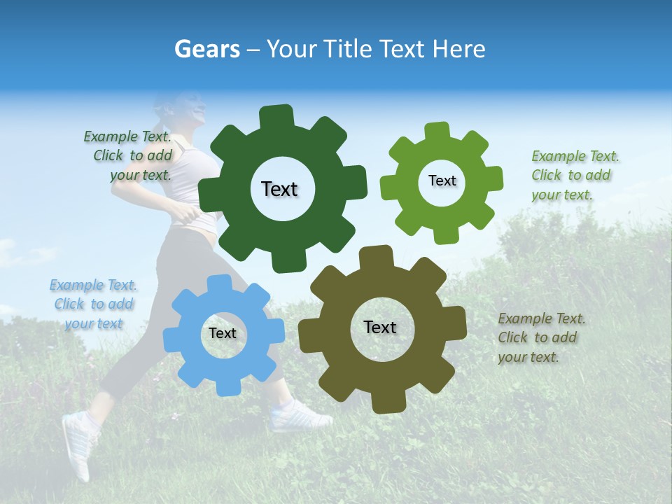 Green Leaves, Shallow Focus PowerPoint Template