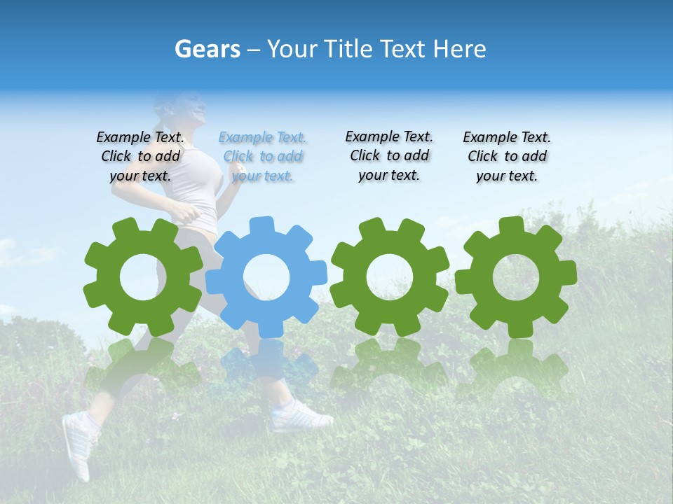 Green Leaves, Shallow Focus PowerPoint Template