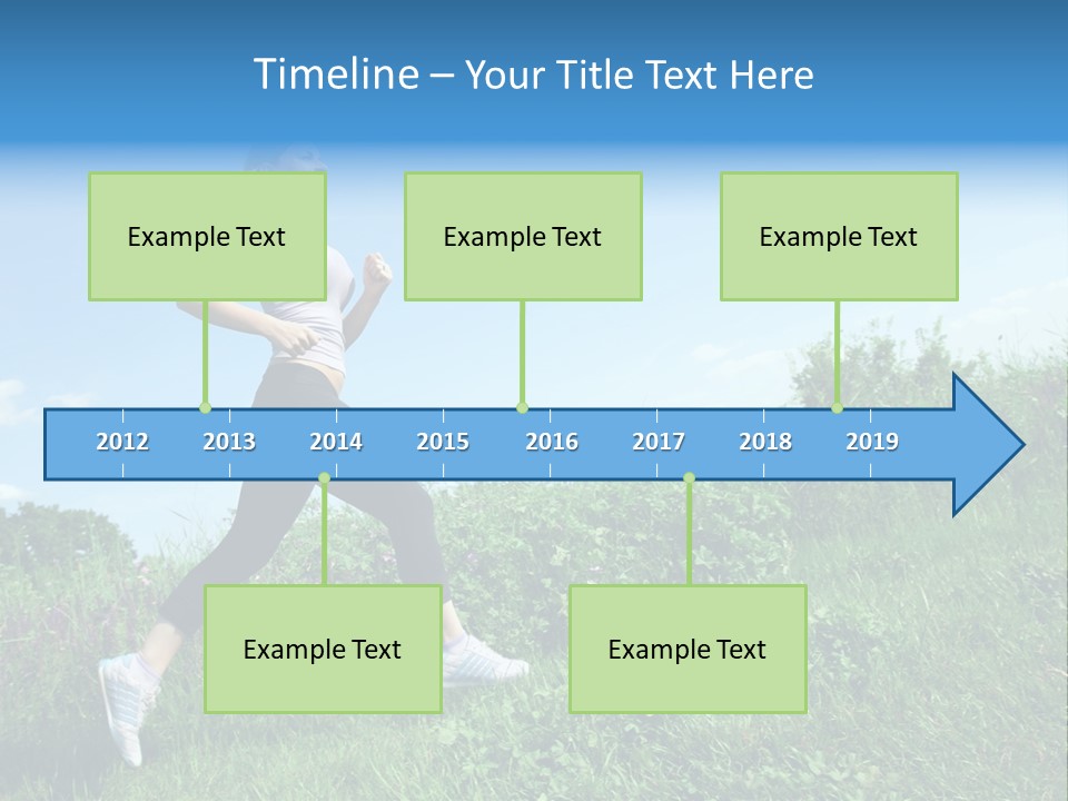 Green Leaves, Shallow Focus PowerPoint Template