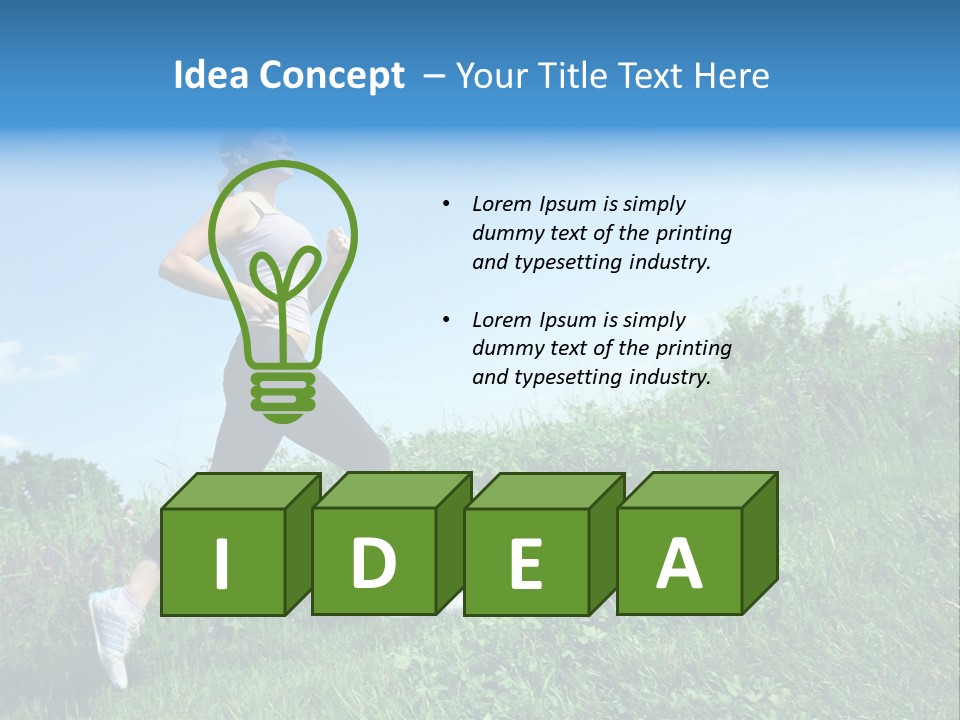 Green Leaves, Shallow Focus PowerPoint Template