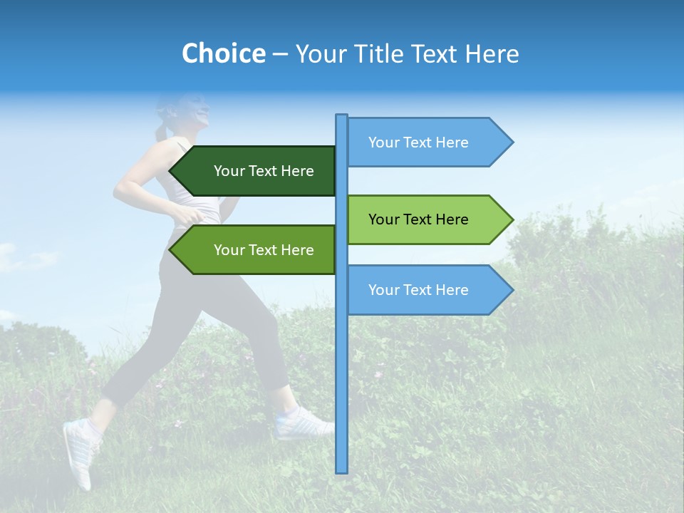 Green Leaves, Shallow Focus PowerPoint Template