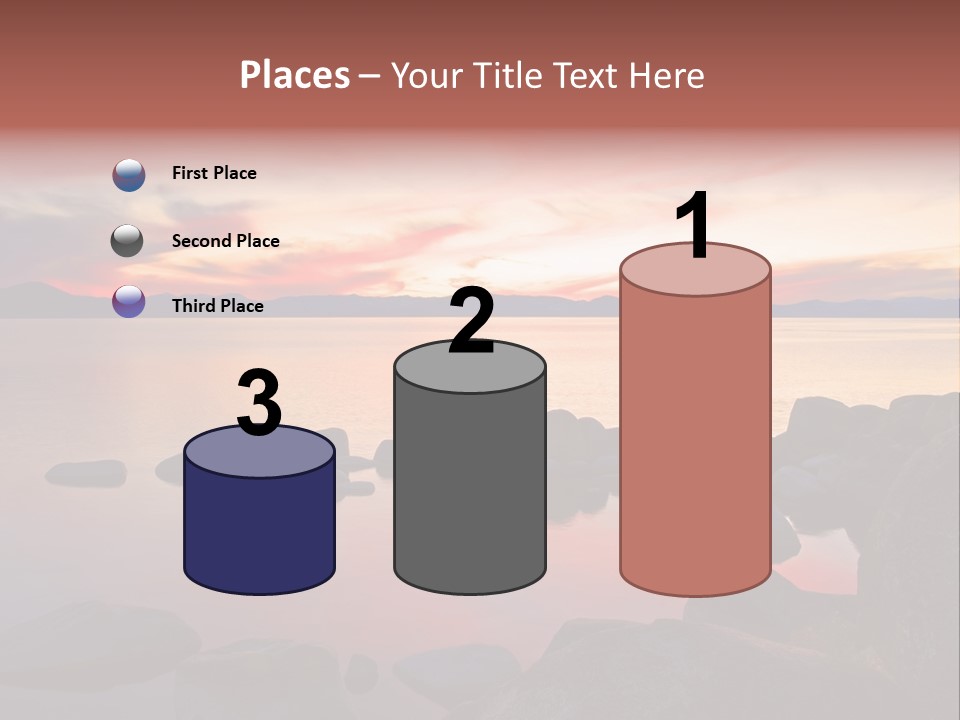 Lake Tahoe After Sunset PowerPoint Template