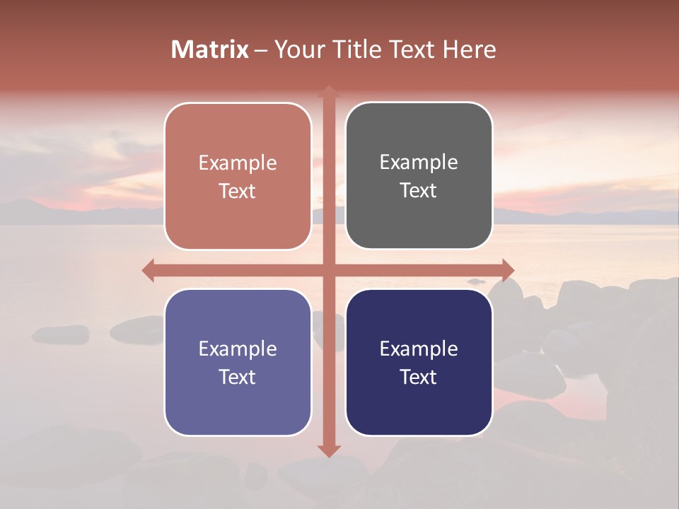 Lake Tahoe After Sunset PowerPoint Template