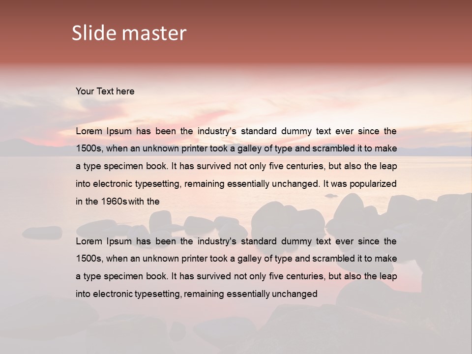 Lake Tahoe After Sunset PowerPoint Template