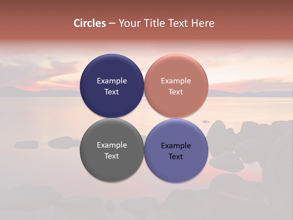 Lake Tahoe After Sunset PowerPoint Template