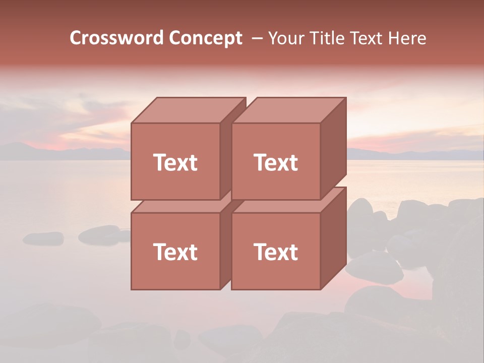 Lake Tahoe After Sunset PowerPoint Template