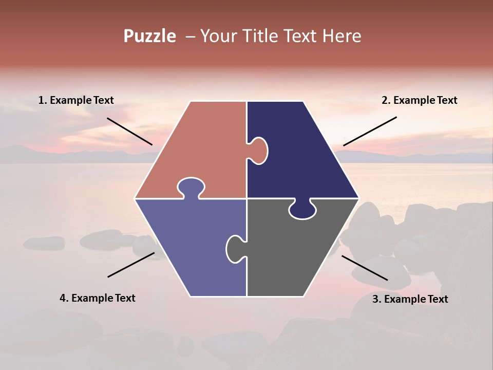 Lake Tahoe After Sunset PowerPoint Template