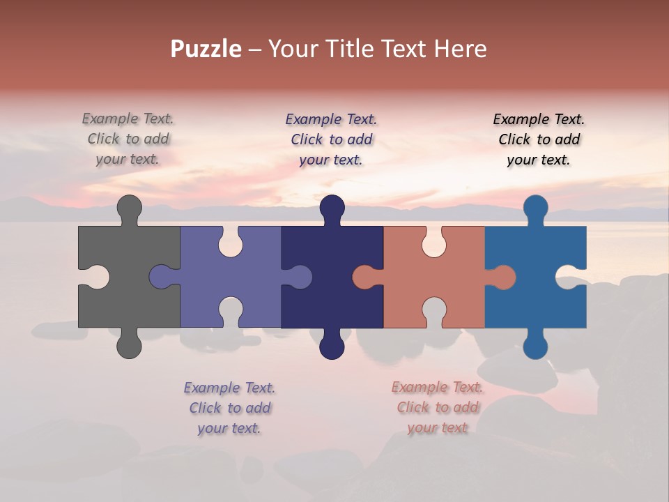 Lake Tahoe After Sunset PowerPoint Template