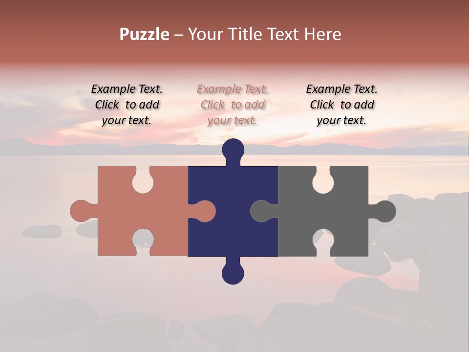 Lake Tahoe After Sunset PowerPoint Template