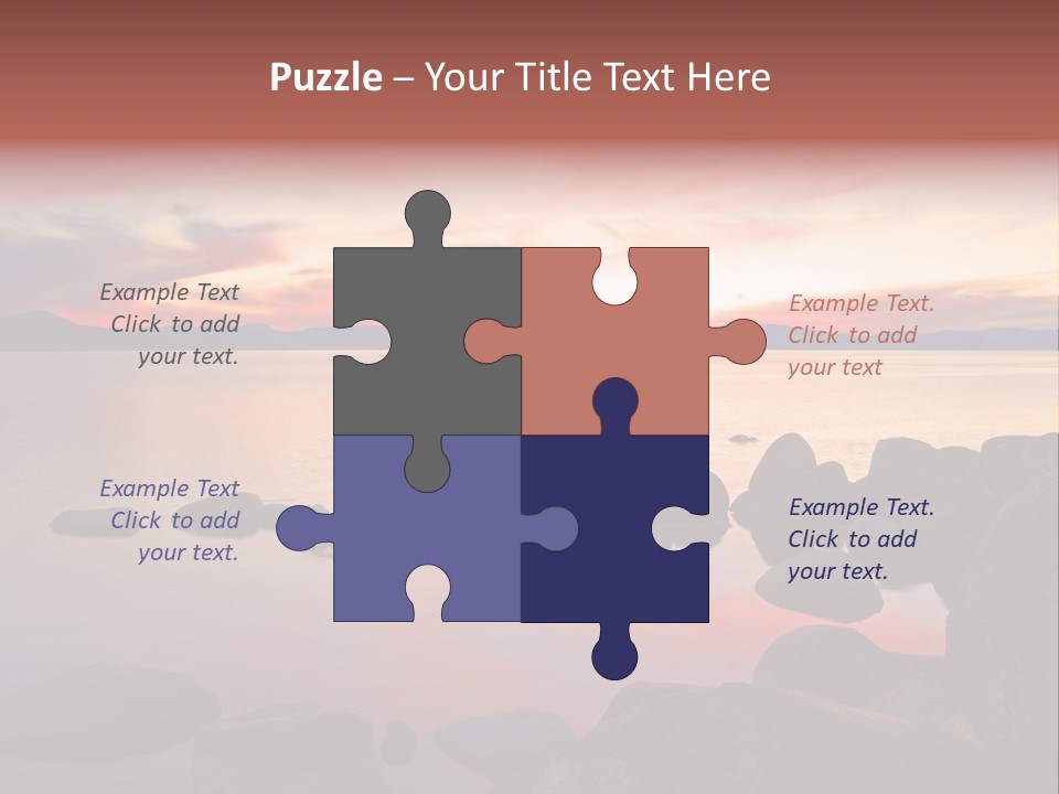 Lake Tahoe After Sunset PowerPoint Template