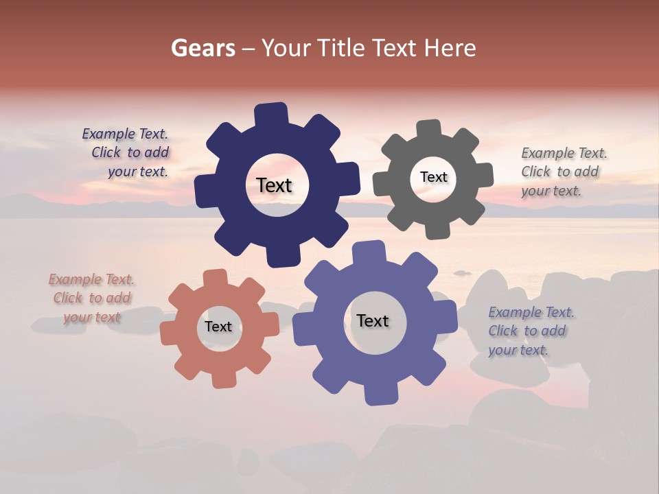 Lake Tahoe After Sunset PowerPoint Template