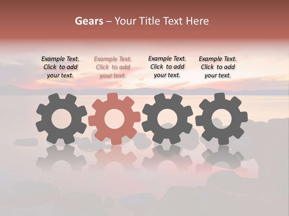 Lake Tahoe After Sunset PowerPoint Template