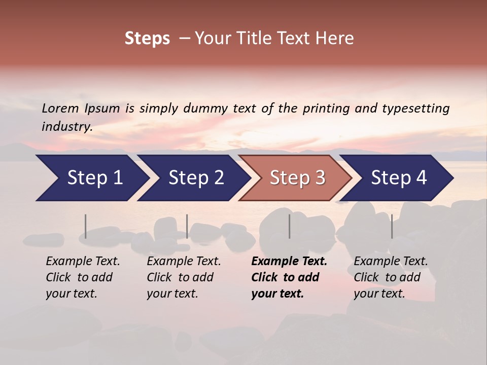Lake Tahoe After Sunset PowerPoint Template