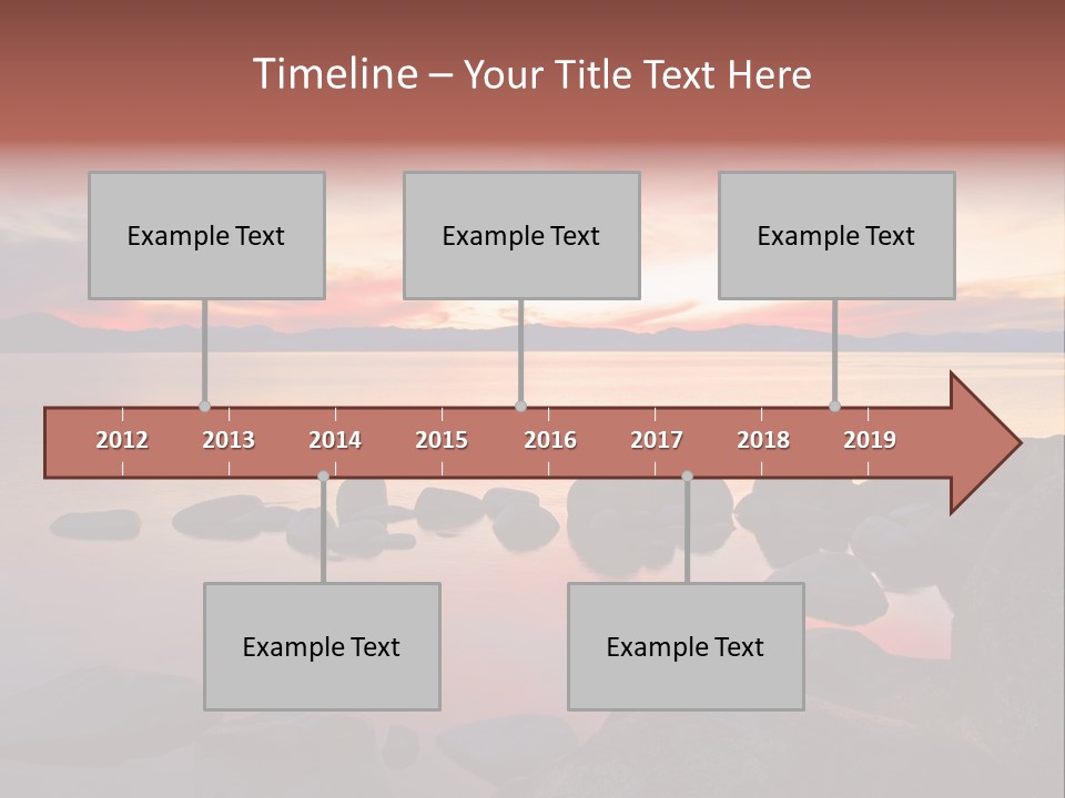 Lake Tahoe After Sunset PowerPoint Template