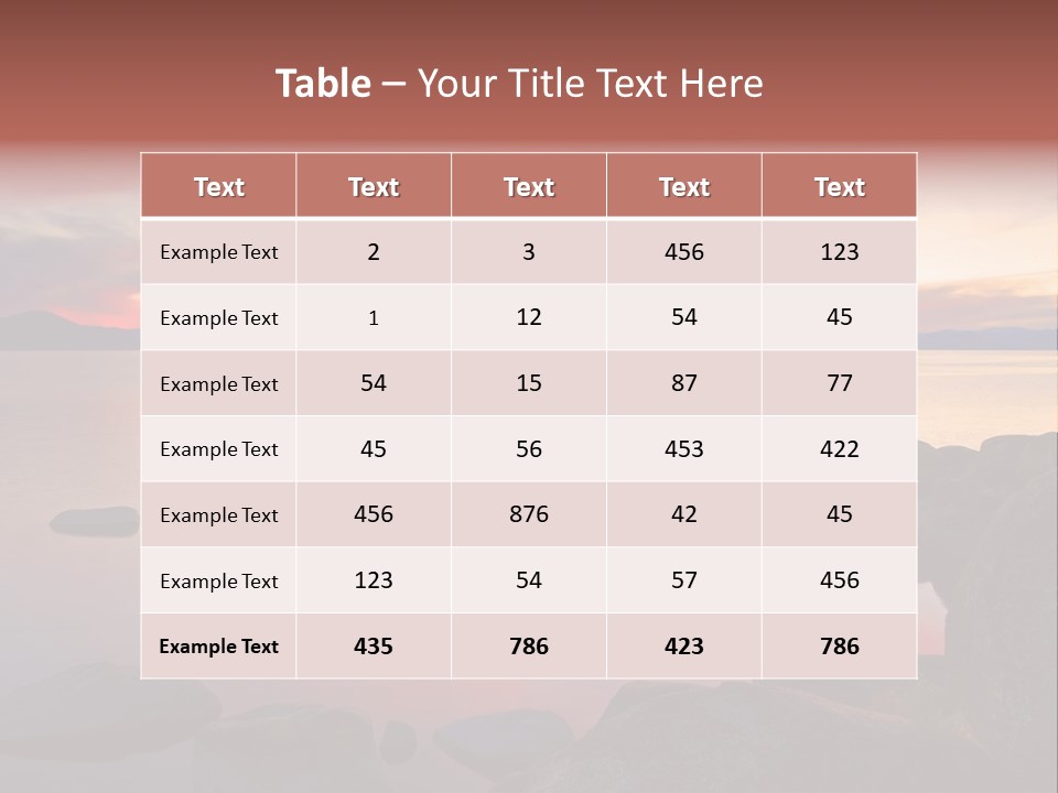 Lake Tahoe After Sunset PowerPoint Template