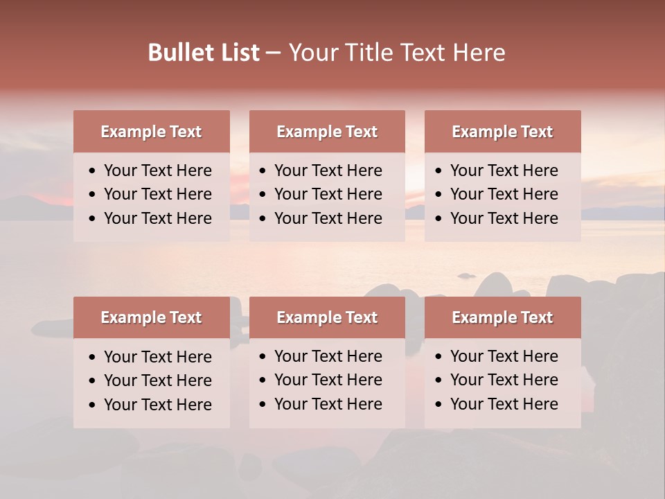 Lake Tahoe After Sunset PowerPoint Template