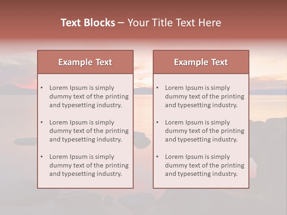 Lake Tahoe After Sunset PowerPoint Template