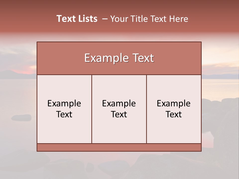 Lake Tahoe After Sunset PowerPoint Template
