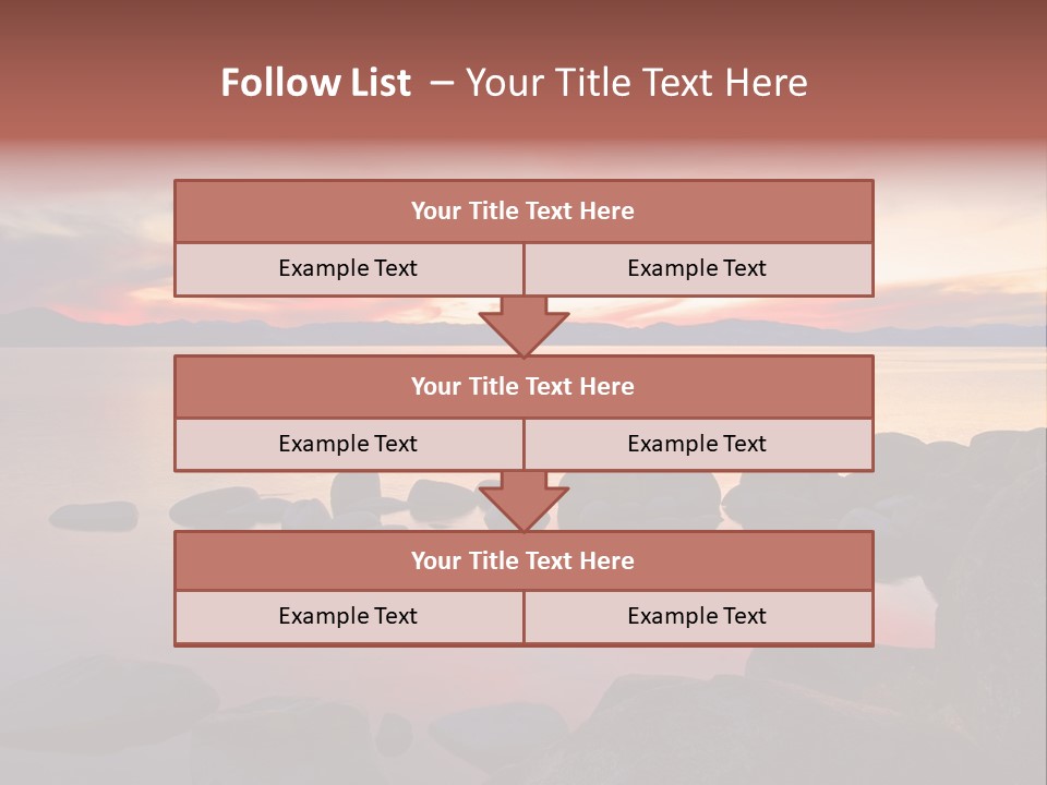 Lake Tahoe After Sunset PowerPoint Template