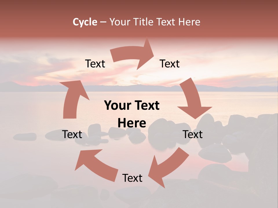 Lake Tahoe After Sunset PowerPoint Template
