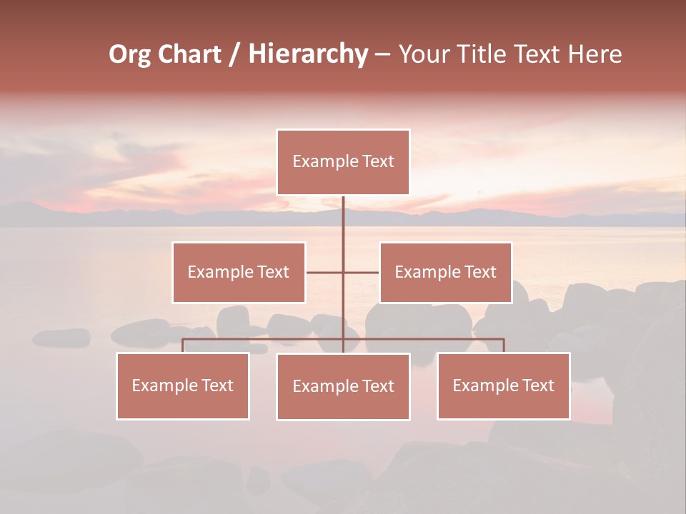 Lake Tahoe After Sunset PowerPoint Template