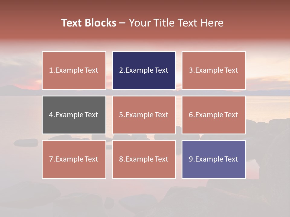 Lake Tahoe After Sunset PowerPoint Template