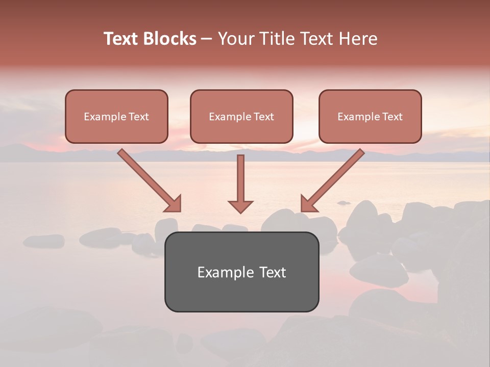 Lake Tahoe After Sunset PowerPoint Template