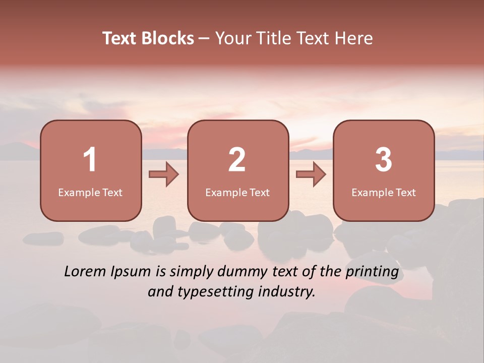 Lake Tahoe After Sunset PowerPoint Template