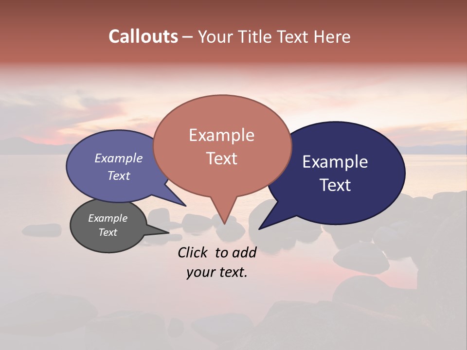 Lake Tahoe After Sunset PowerPoint Template