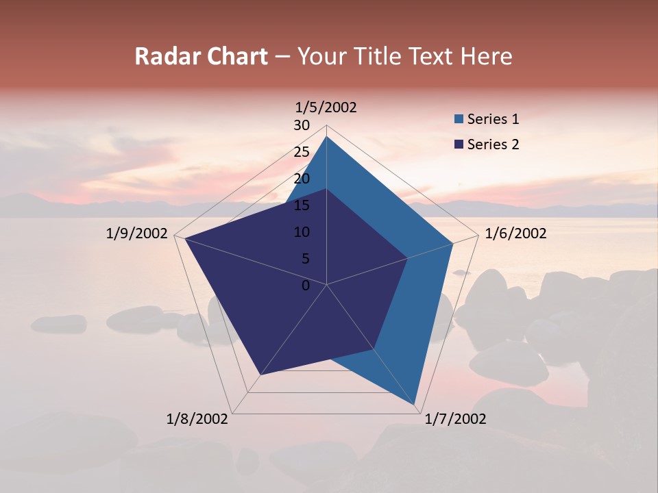 Lake Tahoe After Sunset PowerPoint Template