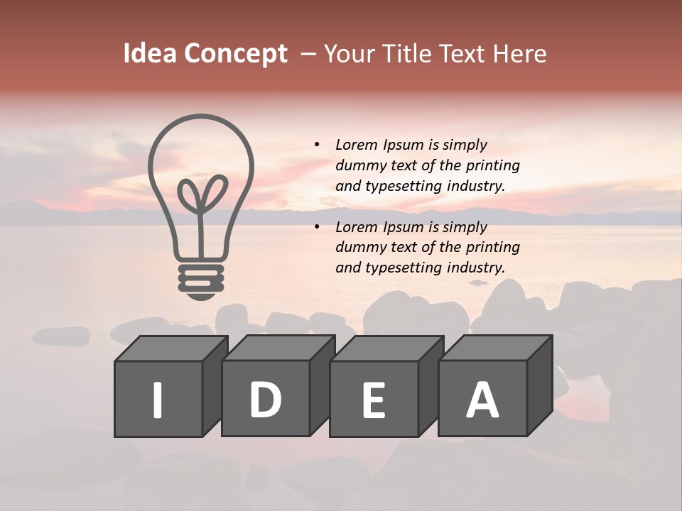 Lake Tahoe After Sunset PowerPoint Template