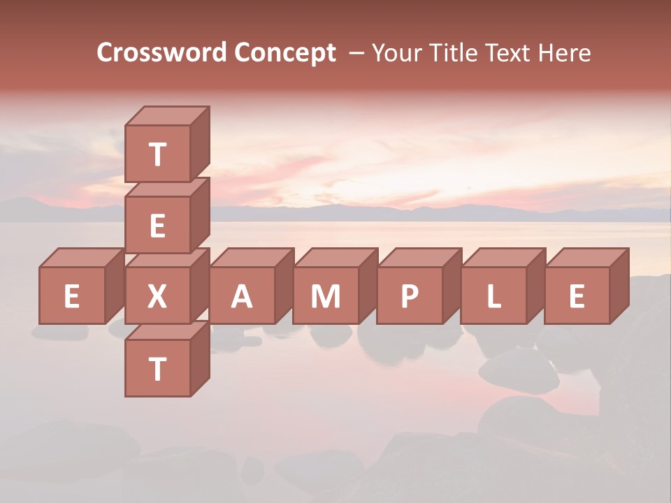 Lake Tahoe After Sunset PowerPoint Template